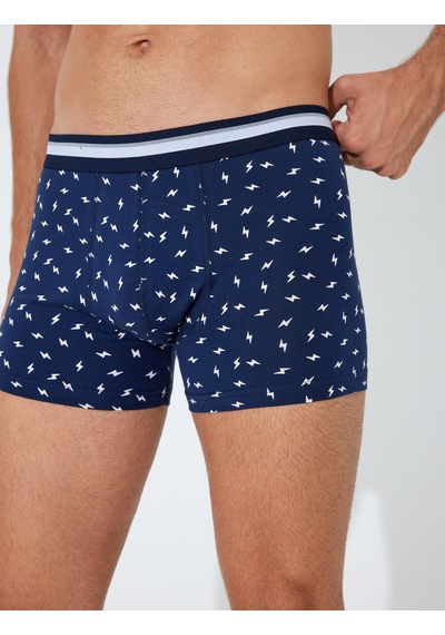 Koton 3'lü Boxer Seti Şimşek Baskılı Çok Renkli Lacivert Desenli 5wlm90004mk Lacivert