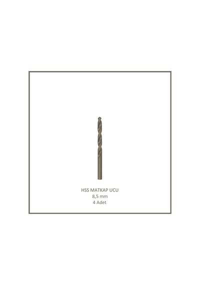 Hss Matkap Ucu 8,5 Mm, Metal, Ahşap, Plastik İçin 4 Adet