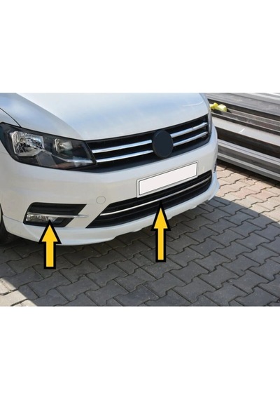 Vw Volkswagen Caddy Uyumlu Ön Tampon Çıtası 3 Parça 2015-2020 Paslanmaz Krom