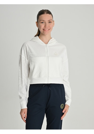 Fenerium Kadın Trend Palamut Pattern Sweat Ekru