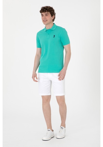 U.S. Polo Assn. Erkek Slim Fit Polo Yaka Mint Basic Tişört 50307699-VR090