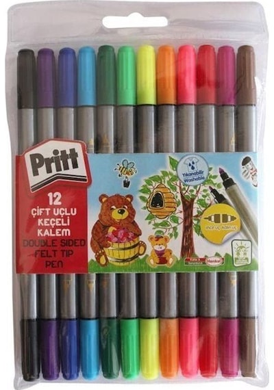 Pritt Çift Uçlu Keçeli Kalem 12'li (1687977)
