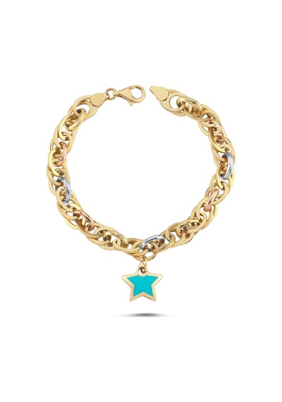 Azzurra Star Bileklik Altın