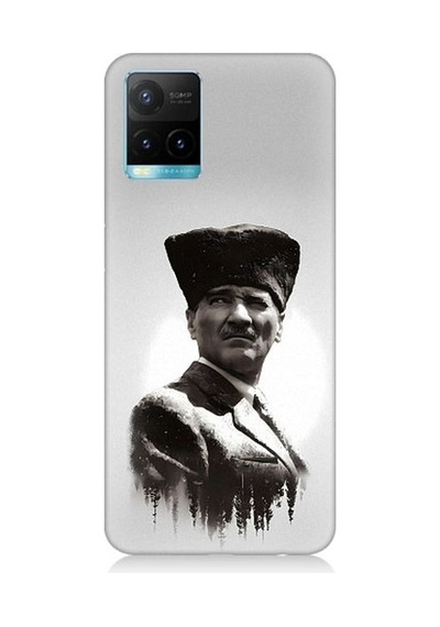 Vivo Y53s Uyumlu Mustafa Kemal Atatürk Desenli Silikon Kılıf
