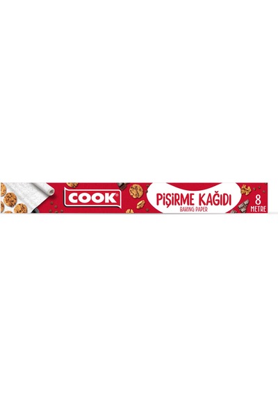 Cook Pişirme Kağıdı 8 M 3 Adet Çok Renkli