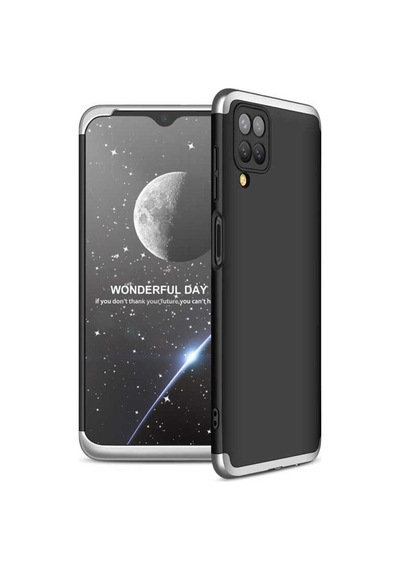 Galaxy M12 Kılıf Zore Ays Kapak Siyah-Gri