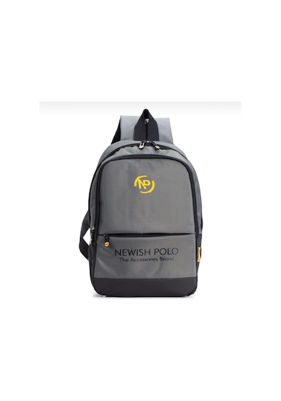 Newish Polo Unisex Laptop Tablet Bölmeli Minimal Sırt Çantası - Gri