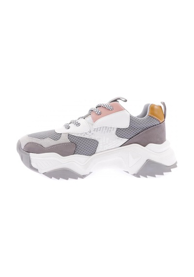 Dgn 65134-22y Kadın Bağcıklı Kalın Taban Sneakers Ayakkabı 65134-2027-R12558 Gri