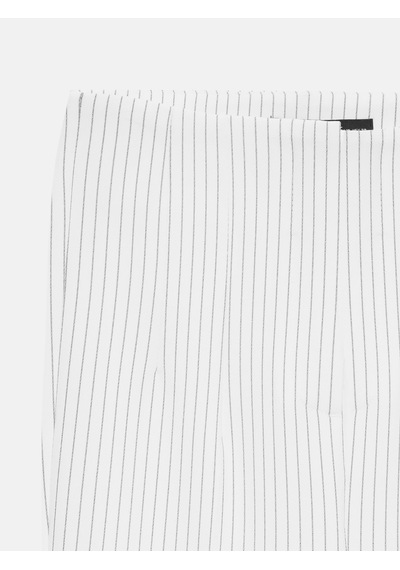 Dilvin 72265 Pens Detaylı İspanyol Paça Pantolon-beyaz Beyaz