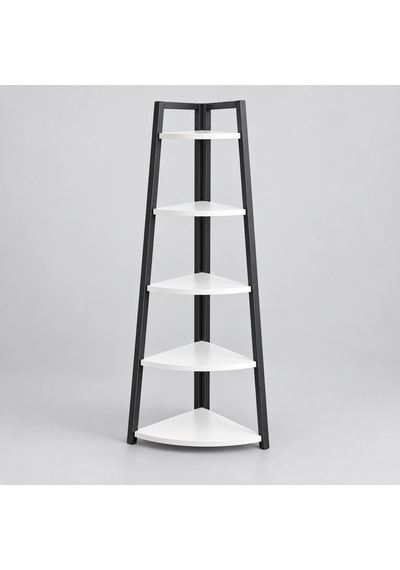 Evkolleksiyon 4 Raflı Metal Köşe Raf 170x80 Cm 40x20 Profil Beyaz