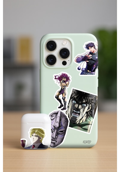 Jojo No Kimyou Na Bouken Part1 Part2 Anime Telefon Laptop Yapışkanlı Folyo Sticker Paketi 30 Adet Çok Renkli