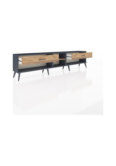 Arges Tv Ünitesi Tek Raflı 2 Çekmeceli 220x30x51 Antrasit-çam Atlas Çam/atlas Çam - Antrasıt Arges Tv Ünitesi Tek Raflı 2 Çekmeceli 220x30x51 Antrasit-çam Atlas Çam/atlas Çam - Antrasıt