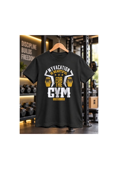 Segungear Gym Vacation Erkek Regular Fit Baskılı Spor Tişört Gri - 931647575 Gri