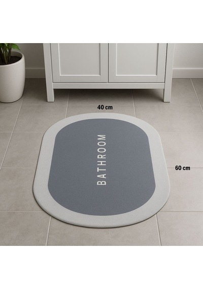 Buffer Sihirli Süper Su Emici Kaymaz Tabanlı Oval Paspas 40 60 Cm Renkli