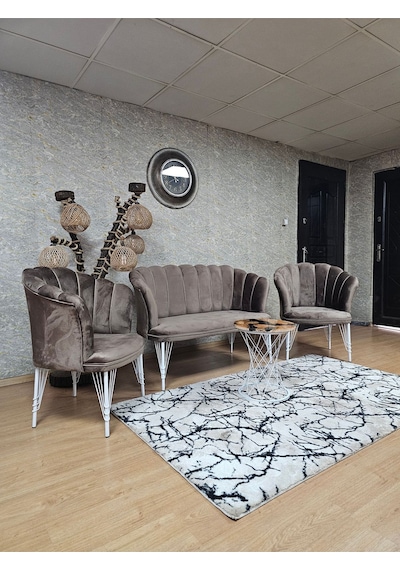 Zafir Beyaz Boyalı Tel Ayak Papatya Çay Seti Koltuk Takımı , Balkon, Salon, Ofis, Cafe Koltuk Takımı Kahverengi Zafir Beyaz Boyalı Tel Ayak Papatya Çay Seti Koltuk Takımı , Balkon, Salon, Ofis, Cafe Koltuk Takımı Kahverengi