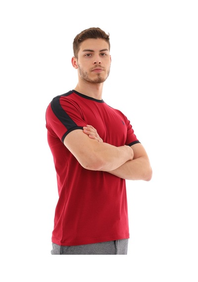 T8584 Dewberry Erkek T-shırt-bordo Bordo