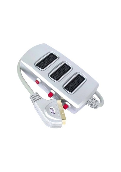 Scart Dağıtıcı 3 Lü Silver Butonlu Elektromer