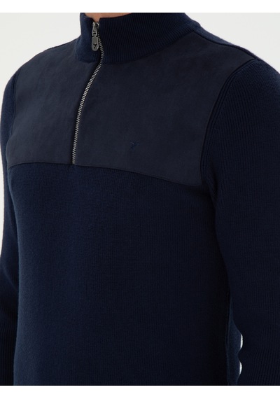 Cacharel Lacivert Slim Fit Kazak