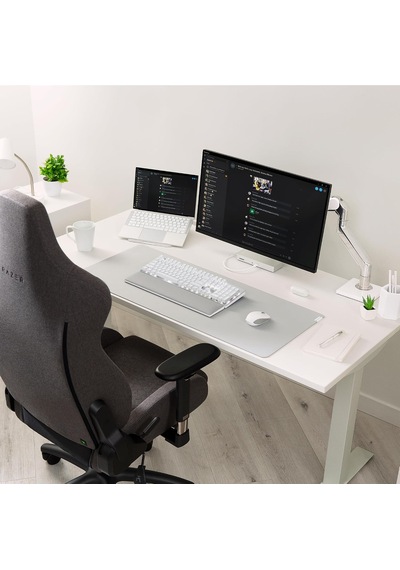 Pro Glide Xxl - Ofis Konforu Ve Verimliliği İçin Yumuşak Fare Altlığı Dokulu Kumaş Yüzeyi, Kaymaz Beyaz