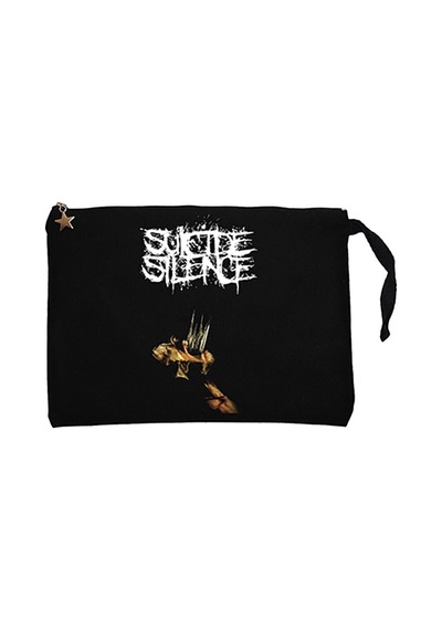 Suicide Silence The Cleansing Siyah Clutch Cüzdan / El Çantası Siyah