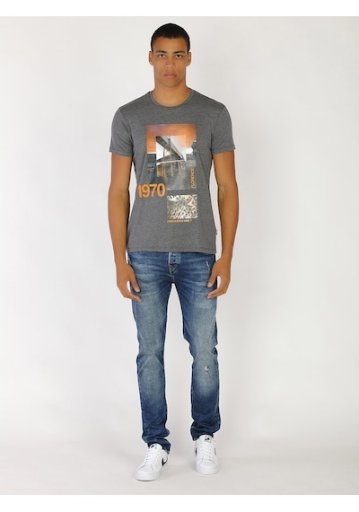 Roberto Cavalli Erkek Tshirt /M.Rob.0421.14024 Koyu Gri