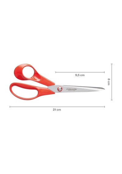 Evrensel Makas Solaklar İçin, Toplam Uzunluk: 21 Cm, Paslanmaz Çelik Bıçaklar/plastik Saplar, K
