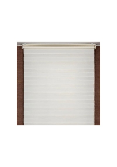 Ekru Kırık Beyaz Bambu İthal Zebra Stor Perde Dilimsiz