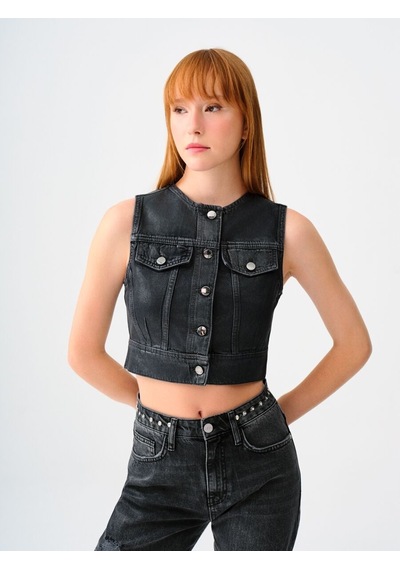 LOFT Slim Fit Kadın Yelek Lf2036163 Q1.v1 Denim