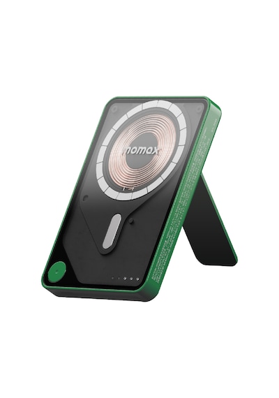 Momax IP131HKG Power X Pro+Magnetic Wireless 5000 mAh Standlı + USB-C Kablo Powerbank Yeşil