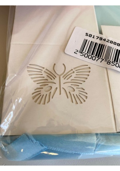 Kelebek Desenli Nikah Şekeri Kutusu 12li Mavi