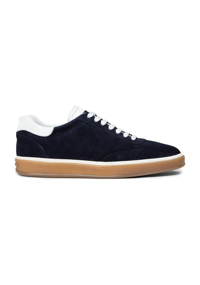 Deery Erkek Lacivert Hakiki Süet Sneaker Ayakkabı - 01997mlcvc03 Lacivert