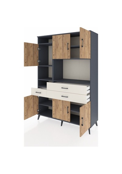 Hyperion Dolap 9 Raflı 3 Çekmeceli 6 Kapaklı 132x44x195 Antrasit-çam/aytaşı Atlas Çam/aytası - Antrasıt Hyperion Dolap 9 Raflı 3 Çekmeceli 6 Kapaklı 132x44x195 Antrasit-çam/aytaşı Atlas Çam/aytası - Antrasıt
