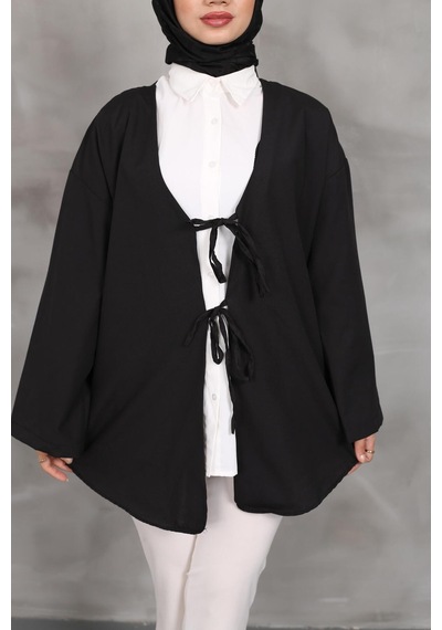 Unika Boutique Önü Baglamalı Kimono 2 Li Pembe Lacivert Blackbonds Siyah
