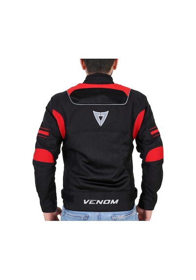 Venom Motosiklet Motorcu Siyah-kırmız Spin Motorcu Mont