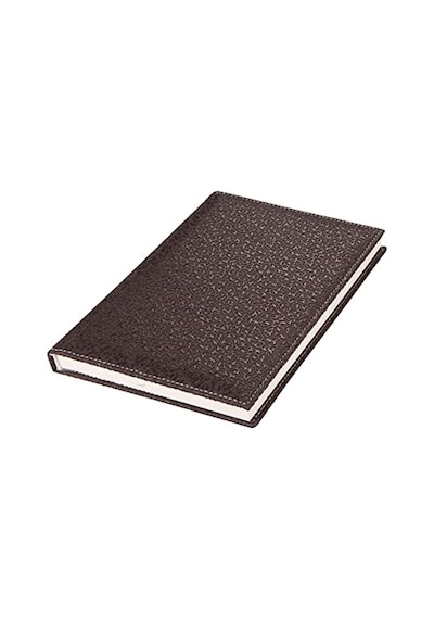 4913 Defter 17x24 Cm. Kareli 160 Yapraklı Deri Hilton Desen Kapaklı Kahverengi Kahverengi Çok Renkli