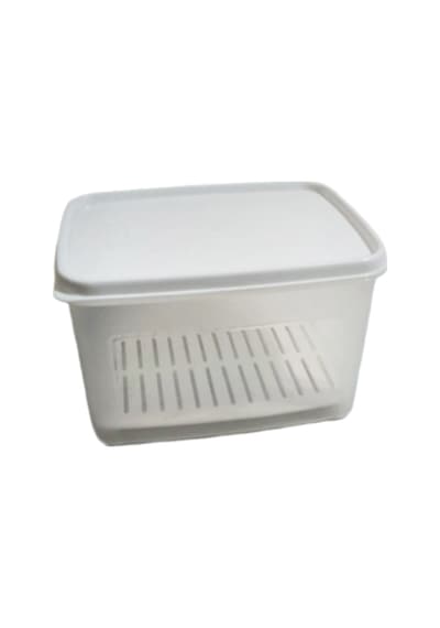 Geseus Moonstar Süzgeçli Peynir Saklama Kabı 2 Litre Bpa Free Ms06 Beyaz