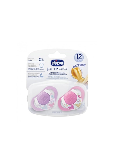 Chicco 2 Li Physio Kauçuk Emzik 12 Ay+ Kız