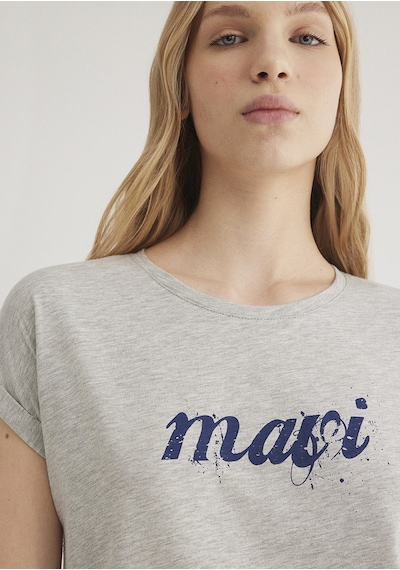 Mavi - Mavi Logo Baskılı Gri Tişört 166422-25702 Gri