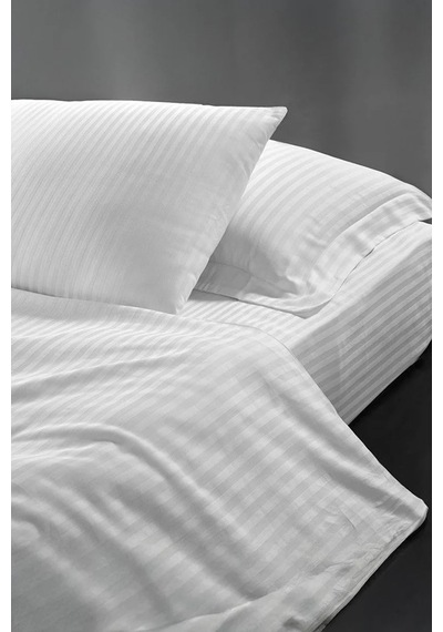 Naturıca Polycotton Tek Kişilik Otel Nevresim Takımı 83 Tel Beyaz