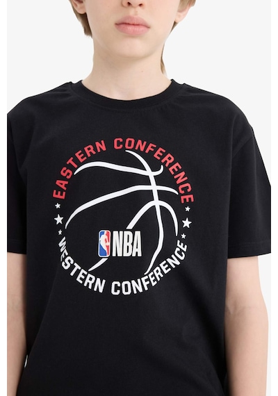 DeFacto Erkek Çocuk NBA Wordmark Bisiklet Yaka Kısa Kollu Tişört E4835A825SMBK81