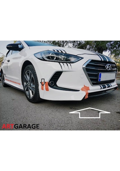 Hyundai Elantra 2016-2018 Gt Ön Tampon Eki-fiberglass-boyasız