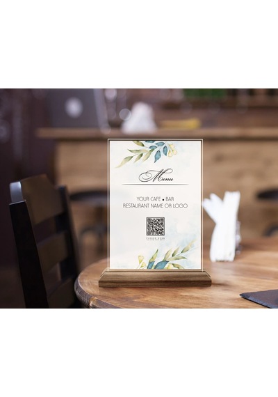 Bk Gift Restoran & Cafe & Barlara Özel Ahşap Standlı Pleksi Qr Kod Menü, Cafe&bar İçin Qr Kodlu Tabela, Qr Kodlu Masa Dekoru-12