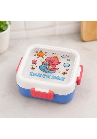 3 Bölmeli Paslanmaz Çelik Çocuk Beslenme Kabı, Kilitli Lunch Box,kırmızı Çok Renkli