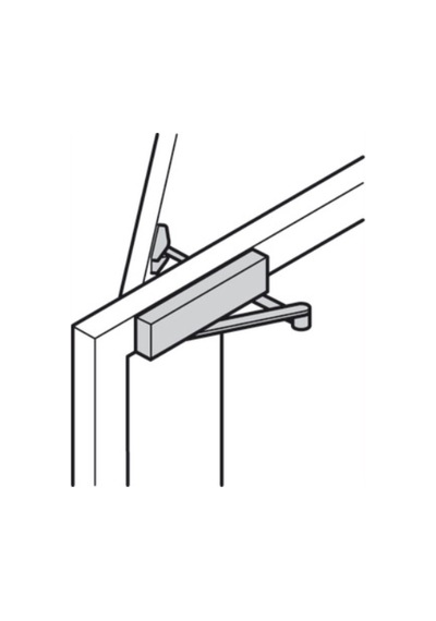 Hafele Dcl51 Sabitlemesiz Kapı Kapatıcı Standart Kollu, Gümüş Ren