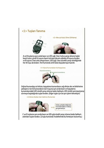 Sanec Akıllı Kopyalanabilir Araba Ve Garaj Kumandası 433mhz - İnce Diğer