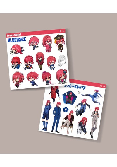 Bluelock-hyoma Chigiri-parlak Kağıt -2li Sticker Set-telefon Süsleme Blue Lock Beyaz
