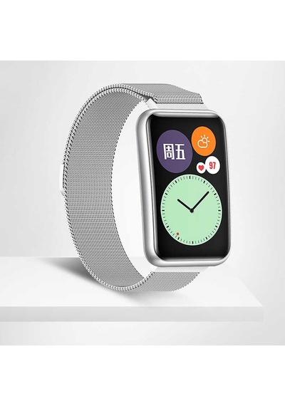 Huawei Watch Fit Metal Kordon Dönüştürücü Mkst- Gümüş