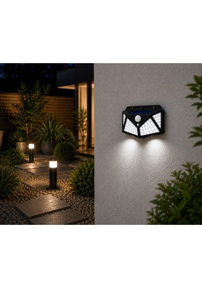 Orret Home Güneş Enerjili Solar Led Duvar Lambası, Hareket Sensör