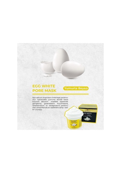 2'li Set Egg White Pore Gözenek Maske 125g Rice Mask Peeling Maske 100g