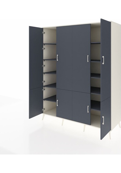 Kronos Gardrop 10 Raflı 8 Kapaklı 176x59x221 Aytaşı-antrasit Antrasit Kronos Gardrop 10 Raflı 8 Kapaklı 176x59x221 Aytaşı-antrasit Antrasit